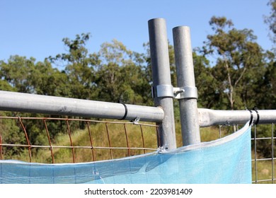 Abstract View Of Commercial Construction Site On Hold