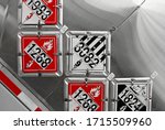 Abstract View of DOT Placards Displayed on the Rear of a Fuel Tanker