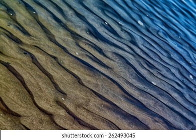 Abstract View Of Ripples In The South Saskatchewan River