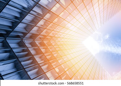 Abstract view of a skyscraper with sunlight