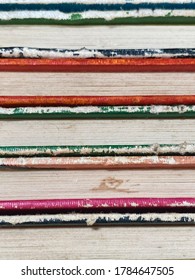 An Abstract View Of A Stack Of Old And Worn Childrens Books