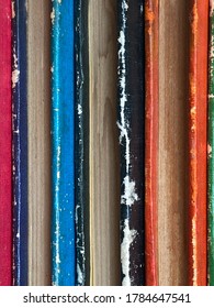 An Abstract View Of A Stack Of Old And Worn Childrens Books