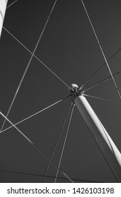 Abstract View Of A Tensegrity Bridge