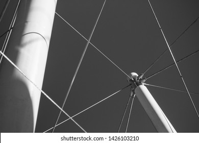 Abstract View Of A Tensegrity Bridge