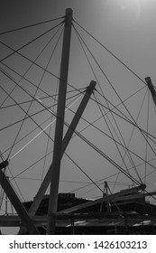 Abstract View Of A Tensegrity Bridge