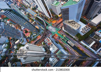 Abstract View Of Top City Scape