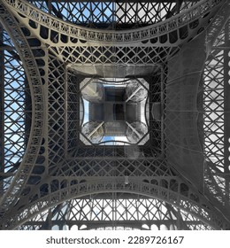 Abstract view under Eiffel tower