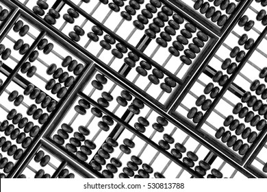 Abstract Vintage Abacus On White Background