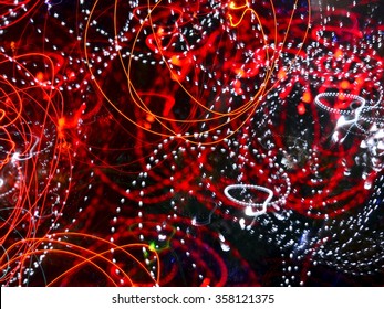 Abstract visualization. Traces of light in my Christmas tree.