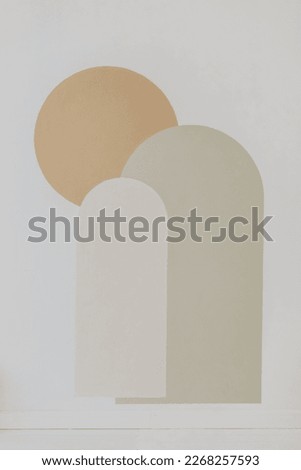 abstract wall with arch in white loft