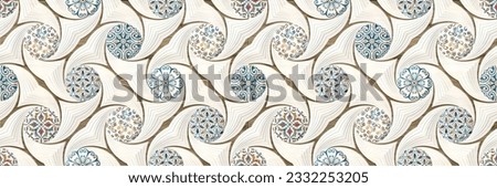 abstract wall art decorative design with round and different colourful pattern in it for bathroom and wallpaper