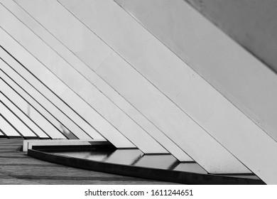 abstract wall of building pattern black and white style