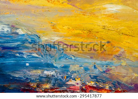 abstract wallpaper, texture, background of an original oil painting on canvas with brush strokes.
