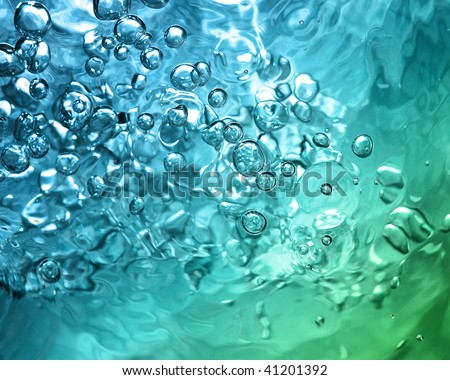 abstract water with bubbles