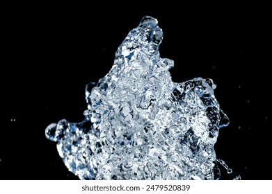 Abstract Water Splash with Black Background