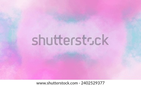 Abstract watercolor background painting in pastel pink purple and blue green colors, with painted watercolor wash texture