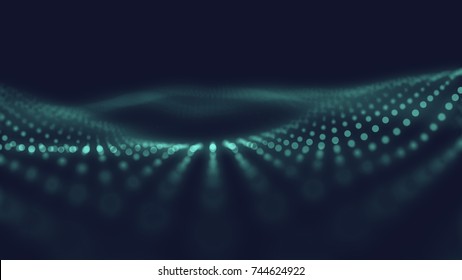 Abstract wave background. Connection dots structure. Polygonal abstract background. Plexus concept art. - Shutterstock ID 744624922