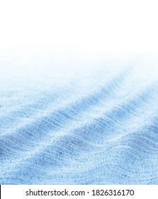 Abstract Wave Background, Fabric Waves, Wavy Fabric Brightness Background, Light Blue Background. Vertical Image,