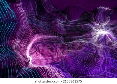 Abstract Wave Of Digital Weave Lines Connecting Network Dots And Dark Background . Modern 3D Mesh Pattern Design Geometric Showing Futuristic Computer Science Technology Concepts .