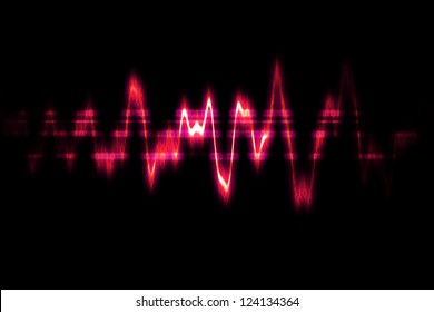 Abstract waves, Abstract multicolored waves on black background. Binary code is in the background of waves