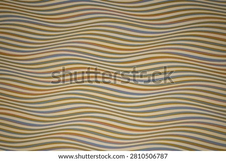 Abstract wavy line pattern with optical illusion effect. Retro moire texture background with illuminated waves and geometric distortion.