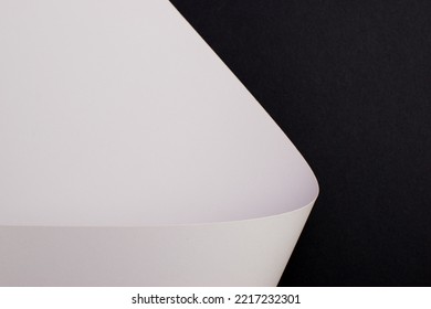 Abstract White And Black Curved Divided Background