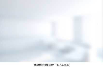 Abstract White Blur Interior Of background - Shutterstock ID 437264530