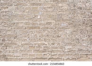 Abstract white brick wall textured background. High quality photo