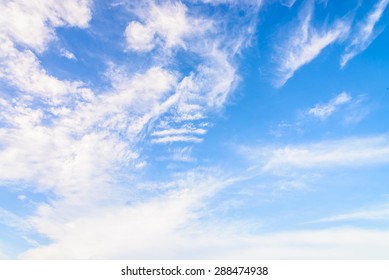 Abstract white cloud on blue sky - Shutterstock ID 288474938