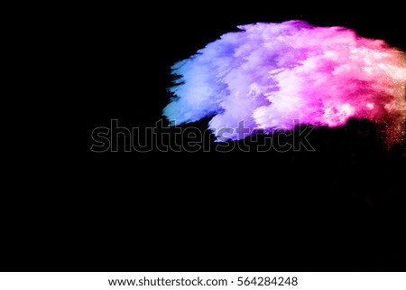 abstract white dust explosion on a black background.abstract powder splatted background,Freeze motion of color powder exploding/throwing color powder, multicolored glitter texture.