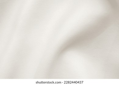 Abstract white fabric texture with soft wave background