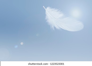 Abstract White Feather Flying Sky Stock Photo 1223523301 | Shutterstock