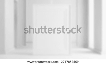 Abstract White Geometric Background with Columns and Space for Text.