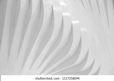 Abstract White Geometric Rhythm Shape Of Modern Architecture Background