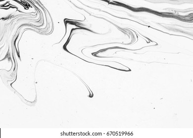 Abstract White Gray Marble Ink Pattern Background.