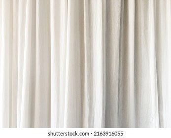 Abstract White And Grey Geometric Background, Background Texture Of Curtains With Sheer Fabric Sunlight Can Pass Through