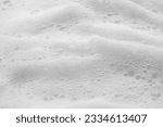 Abstract white soap foam bubbles texture background