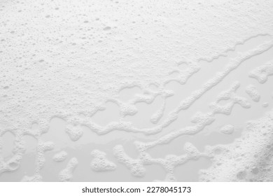 Abstract white soap foam bubbles texture on white background - Shutterstock ID 2278045173