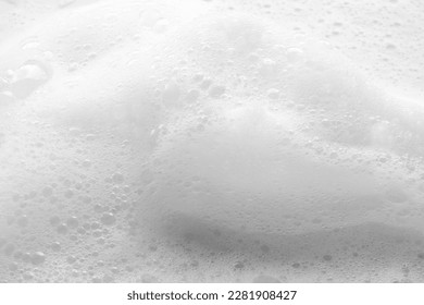 Abstract white soap foam bubbles texture background