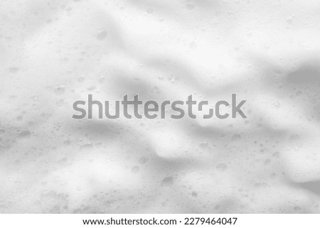 Abstract white soap foam bubbles texture background