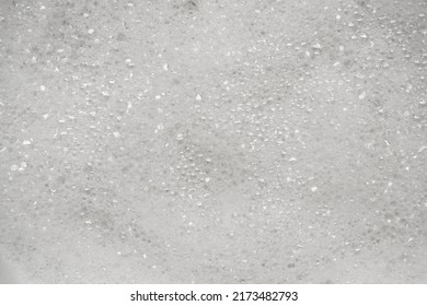 Abstract White Soap Foam Texture Background Close Up