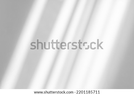 Abstract white studio background for product presentation. Wall with shadows of window. Display product with blurred backdrop.