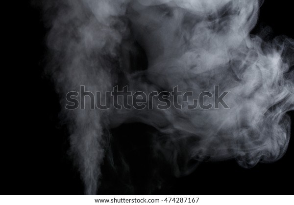 Abstract\
white water vapor on a black background. Texture. Design elements.\
Abstract art. Steam the humidifier. Macro\
shot.