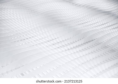 Abstract White Wave Curve Smooth Gradient Pattern For Future Background.