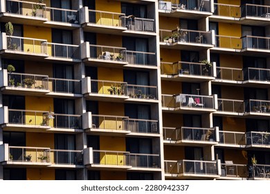 Abstract work of a building in a close-up manner with beautiful lines and colors from different perspectives, skyscrapers, architecture
 - Shutterstock ID 2280942337