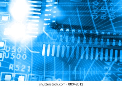 abstract world technology background