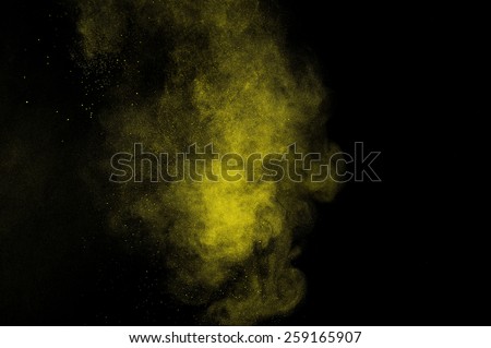 Abstract yellow and gold  paint Holi.background.