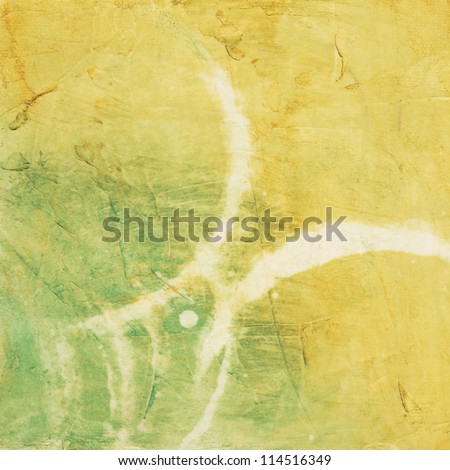 Abstract yellow hand painted background