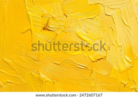 Abstract Yellow Paint Strokes in Van Gogh Style