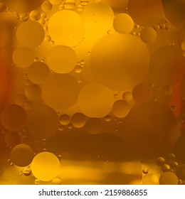 Abstract Yellow Water Bubbles Background